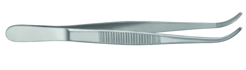 Пiнцет анатомiчний, зiгнутий по радiусу, 200 мм Surgimax 05-903-20